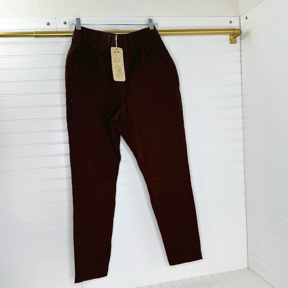 Alder Apparel Elastic-Waist Joggers - Dark Brown